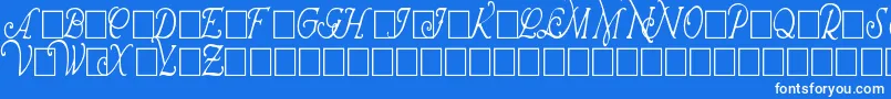Шрифт WrennInitialsCondensed – белые шрифты на синем фоне
