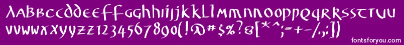 Unzialuslatinus Font – White Fonts on Purple Background