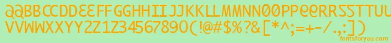 Ilikeoffenbach Font – Orange Fonts on Green Background