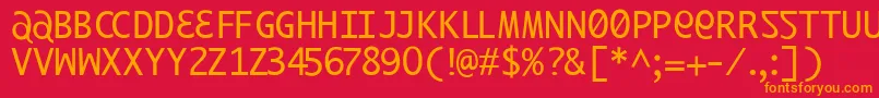 Ilikeoffenbach Font – Orange Fonts on Red Background