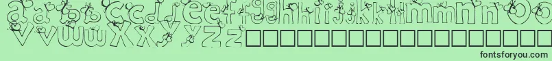 RypChc Font – Black Fonts on Green Background