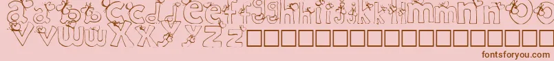 RypChc Font – Brown Fonts on Pink Background