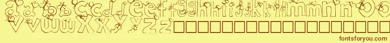 More about RypChc Font RypChc Font – Brown Fonts on Yellow Background