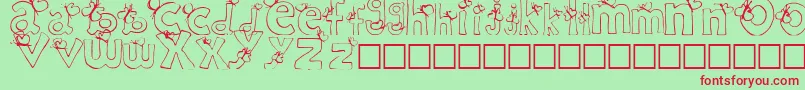 RypChc Font – Red Fonts on Green Background