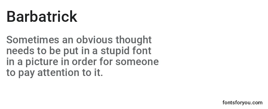 Review of the Barbatrick Font