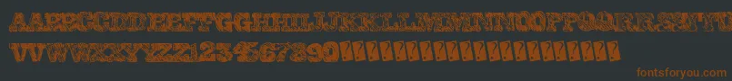 Collegescribble Font – Brown Fonts on Black Background