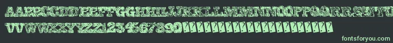 Collegescribble Font – Green Fonts on Black Background