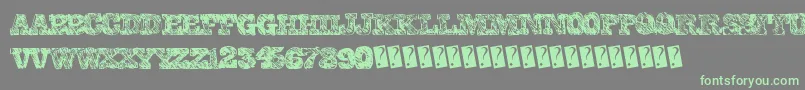 Collegescribble Font – Green Fonts on Gray Background