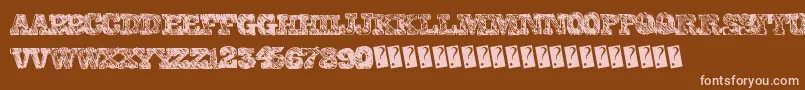 Collegescribble Font – Pink Fonts on Brown Background