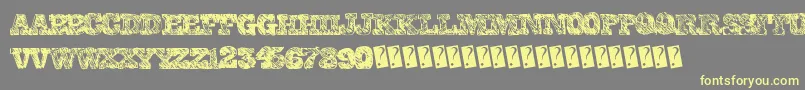 Collegescribble Font – Yellow Fonts on Gray Background