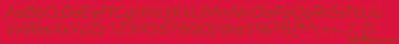 AutobahnProItalic Font – Brown Fonts on Red Background
