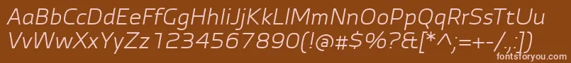 AutobahnProItalic Font – Pink Fonts on Brown Background