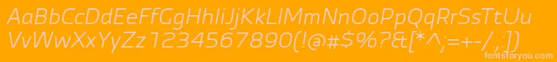 AutobahnProItalic Font – Pink Fonts on Orange Background