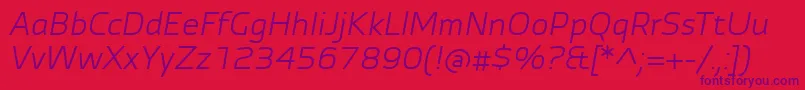 AutobahnProItalic Font – Purple Fonts on Red Background