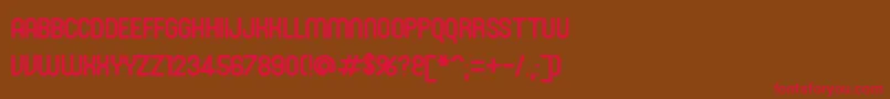 SanasoftRoni.Kz Font – Red Fonts on Brown Background