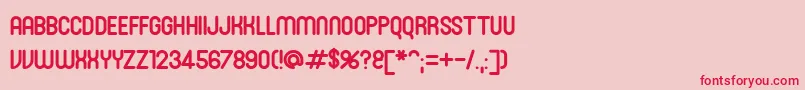 SanasoftRoni.Kz Font – Red Fonts on Pink Background