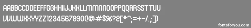 フォントSanasoftRoni.Kz – 灰色の背景に白い文字