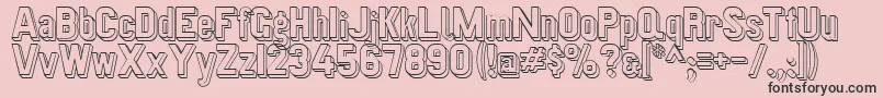 Preussischevi9ag2schattenlinie Font – Black Fonts on Pink Background