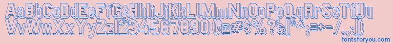 Preussischevi9ag2schattenlinie Font – Blue Fonts on Pink Background