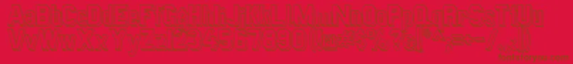 Preussischevi9ag2schattenlinie Font – Brown Fonts on Red Background