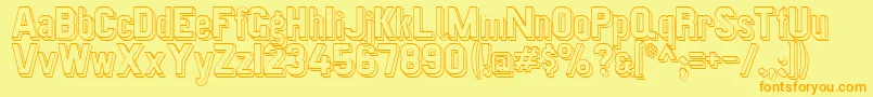 Preussischevi9ag2schattenlinie Font – Orange Fonts on Yellow Background