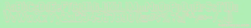 Preussischevi9ag2schattenlinie Font – Pink Fonts on Green Background