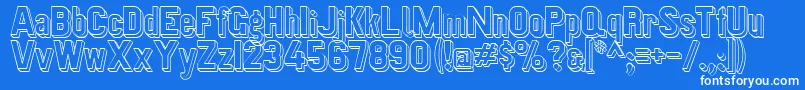 Preussischevi9ag2schattenlinie Font – White Fonts on Blue Background