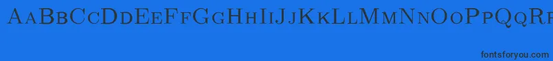 CmRomancapsRegular Font – Black Fonts on Blue Background