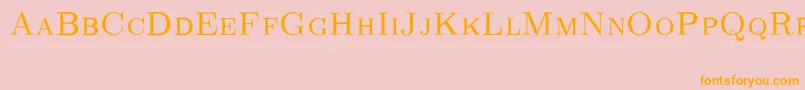 CmRomancapsRegular Font – Orange Fonts on Pink Background