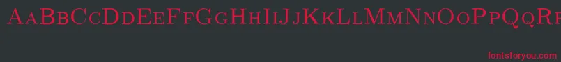 Шрифт CmRomancapsRegular – красные шрифты на чёрном фоне