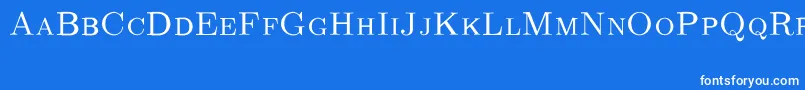 フォントCmRomancapsRegular – 青い背景に白い文字