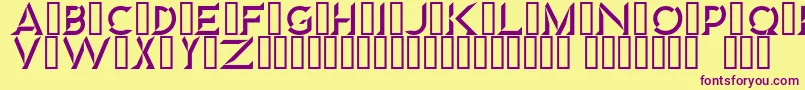 Diamond Font – Purple Fonts on Yellow Background