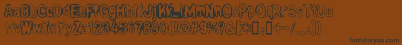 BullOutline Font – Black Fonts on Brown Background