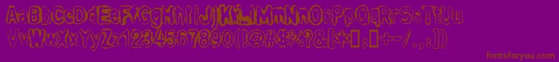 fuente BullOutline – Fuentes Marrones Sobre Fondo Morado