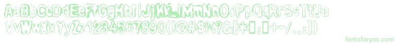BullOutline Font – Green Fonts on White Background