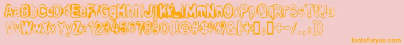 BullOutline Font – Orange Fonts on Pink Background