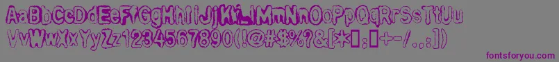 BullOutline Font – Purple Fonts on Gray Background