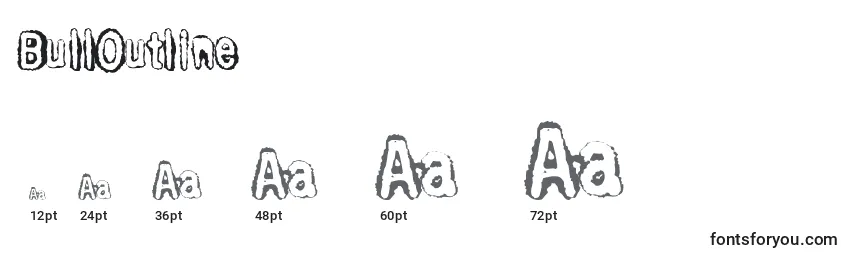 BullOutline Font Sizes