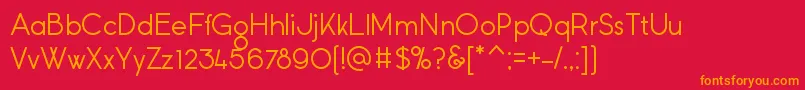 Wilmina Font – Orange Fonts on Red Background