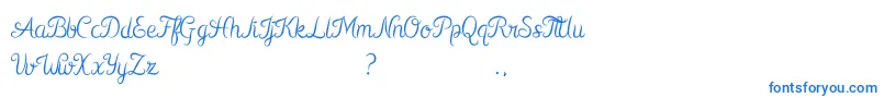 Kurnia Font – Blue Fonts on White Background
