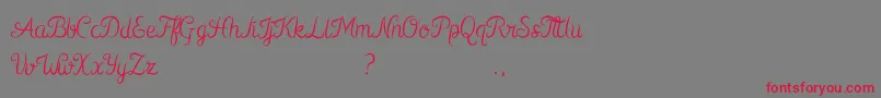 Kurnia Font – Red Fonts on Gray Background