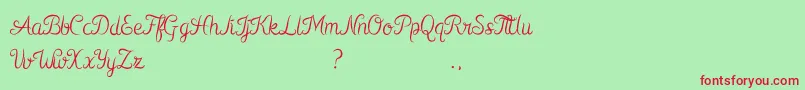 Kurnia Font – Red Fonts on Green Background