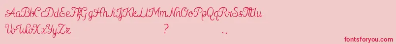 Kurnia Font – Red Fonts on Pink Background