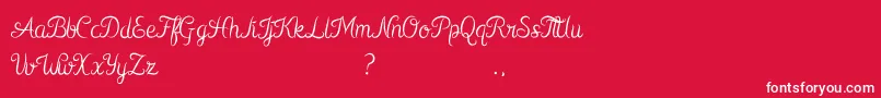 Kurnia Font – White Fonts on Red Background