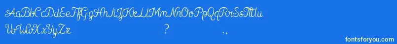 Kurnia Font – Yellow Fonts on Blue Background