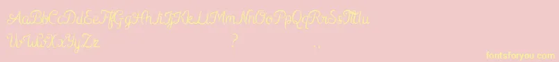 Kurnia Font – Yellow Fonts on Pink Background