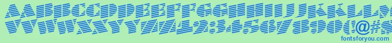 BraggatitulmarupRegular-fontti – siniset fontit vihreällä taustalla