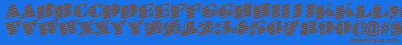 BraggatitulmarupRegular Font – Brown Fonts on Blue Background