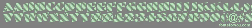 Шрифт BraggatitulmarupRegular – зелёные шрифты на сером фоне