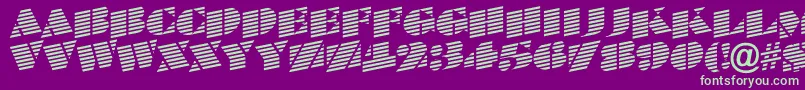 BraggatitulmarupRegular Font – Green Fonts on Purple Background